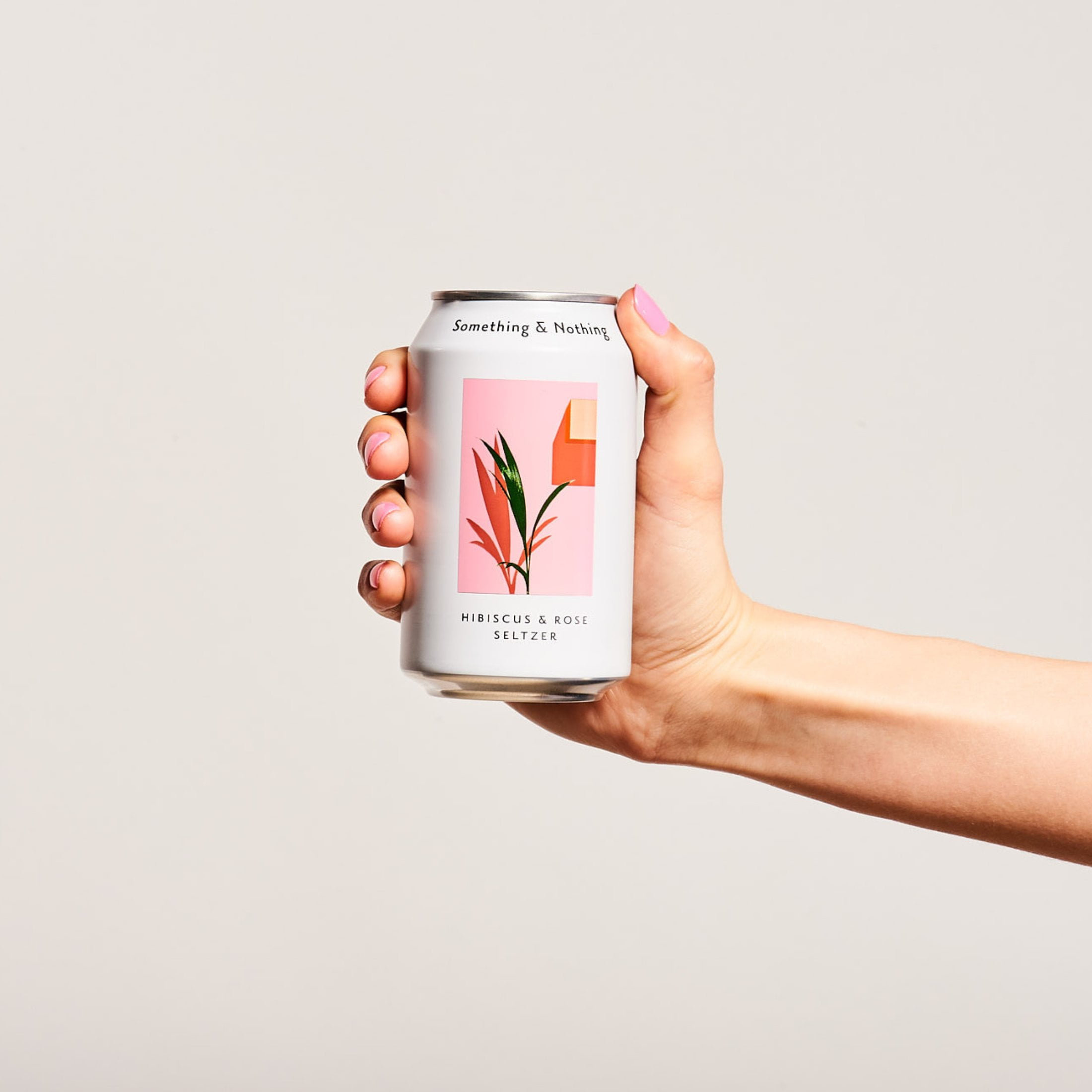 Something & Nothing Lightly Carbonated Hibiscus & Rose Premium Soda Case of 12 x 12 Fl Oz