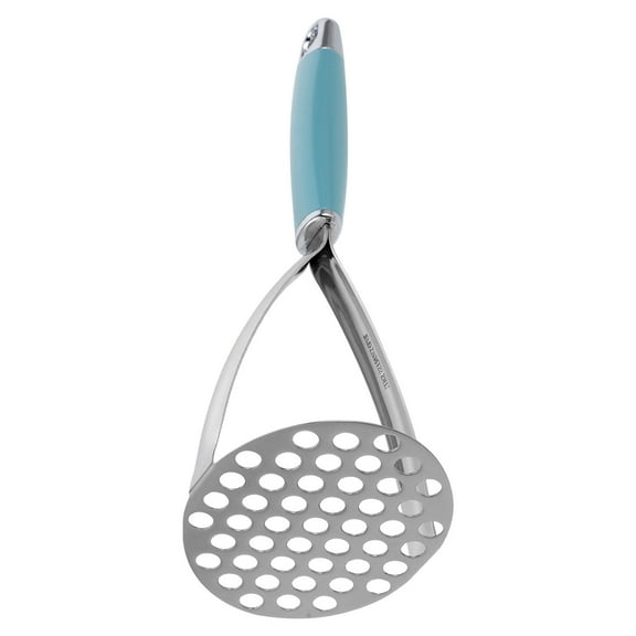 UPOUART Stainless Steel Potato Masher with Comfortable Non- Grip for Kitchen Cooking and Baking Sky