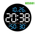 thumbnail image 1 of Reloj de pared LED con control remoto con alarmas duales, calendario y pantalla de temperatura para decoración del hogar. Brillo ajustable, 1 of 5