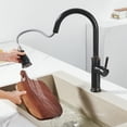 thumbnail image 2 of Kitchen Faucet Sprayer Head Replacement - Pull Down Faucet Spray Head with 15 Adapters, Pull Out Faucet Sprayer Nozzle, 3 Function Kitchen Tap Spray Spout Part Connector, Oil Rubbed Bronze, 2 of 9