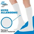 thumbnail image 6 of Unisex Knee High Compression Socks 20-30mmHg for Varicose Veins, White, X-Large, 6 of 10
