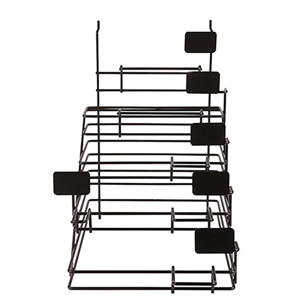 Black Metal 6 Position Rafter Angle Square Display Rack