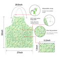 thumbnail image 7 of Green Yellow Checkerboard Checkered Pattern Apron-Garden Aprons for Women with Pockets-Cotton Linen Waterproof Kitchen Cooking Gardening Aprons Adjustable for Kitchen,Cooking,BBQ and Salon 33x27 Inch, 7 of 7