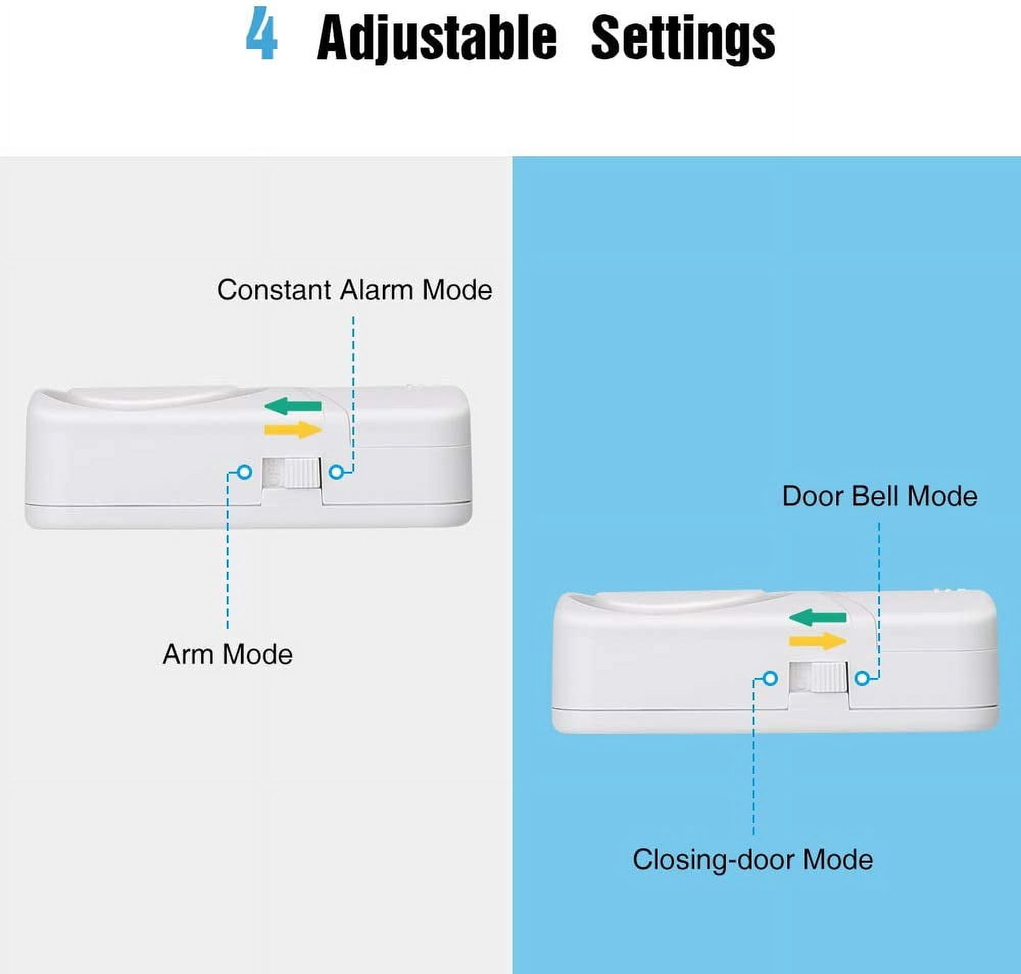 Wsdcam Window Door Alarm DIY Home Safety Wireless Burglar Alert Sensor Alarm-10Pack