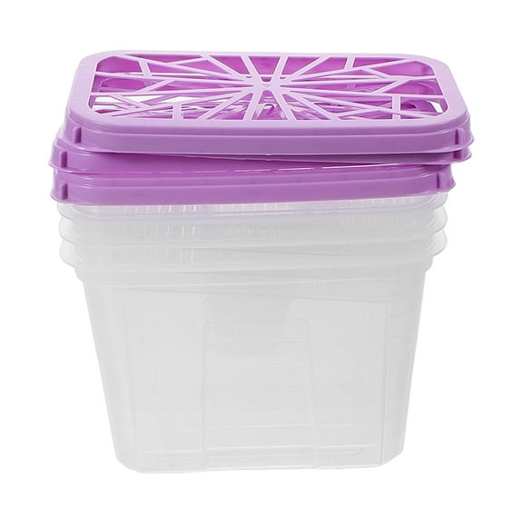 WHAMVOX 4pcs Empty Moisture Absorber Boxes for Wardrobe Closet Humidity Control Plastic Containers Storage Cases