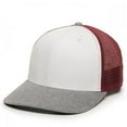 thumbnail image 3 of Outdoor Cap RGR-200M Mesh Back, Polyester/Spandex Cap-White/Red/Heathered Grey, 3 of 5