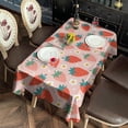 thumbnail image 2 of Red Strawberry Plants Fruit Flower Pink Rectangle Tablecloth 60"x102",Waterproof Polyester Rectangle Table Cloth, Wipeable Spillproof Polyester Tablecloth for Dining, Camping, Indoor and Outdoor, 2 of 6
