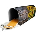 thumbnail image 5 of Retro Sunflowers Mailbox Covers, Wood Magnetic Post Box Cover Wraps Standard Size 21x18 in for Garden Yard Decor, 5 of 6