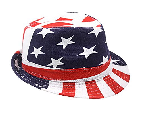 Stripes Patriotic Unisex Fedora Hat 