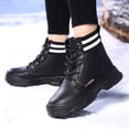 thumbnail image 2 of 2DXuixsh Boots for Girls Children Shoes Comfortable Soft Soled Flat Short Boots Fashionable Outdoor Warm Short Boots Cute Lightwight Warm Winter Boots Black Size 36, 2 of 7