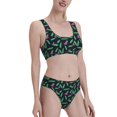 thumbnail image 4 of High Waisted Bikini Sets For Women, Colorful Paint Brushstrokes Swimsuits Tummy Control, Two Pieces Bathing Suit, 4 of 8