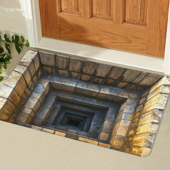ZOUBAOQ 3D Stereoscopic Vision Rug, 2026 Muti-Design 3D Hole Rug, Rugs That Looks Like a Hole, Optical Illusion Rugs, Funny Carpet to Prank, Test & Play with Your Dog or Cat