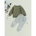 thumbnail image 5 of Newborn Baby Boys Girls Clothes Set 6M 12M 18M 24M 3Y Winter Children Outfits Long Sleeve Sweatshirt Elastic Waist Sweatpants Infant Suit, 5 of 10