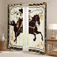 thumbnail image 2 of Homewish Western Cowboy Blackout Curtains Set of 2 (52x84 Each) for Female Men Adults,Exotic Style Window Curtains,Southwestern Theme Curtains and Drapes,Ultra Soft Home Decor, 2 of 6