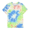 thumbnail image 5 of hengsof Girl's Short Sleeve Round Neck Fashion Tie Dye Print T-Shirt Soft Comfortable Summer Casual Children's Pullover Sizes 3-14 Years, 5 of 5