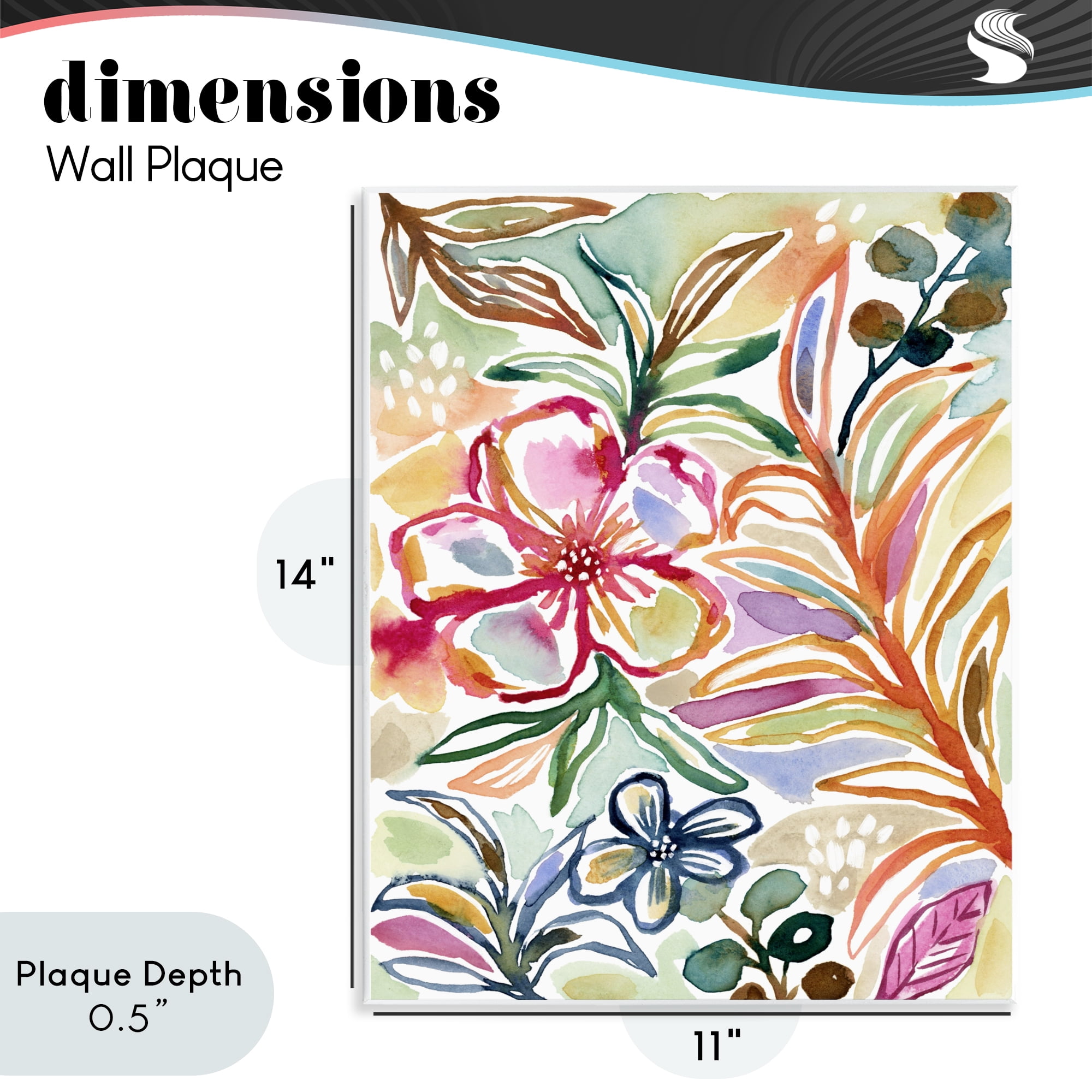 Stupell Industries Colorful Garden Impressions Wall Plaque Art, design by Lisa Nohren