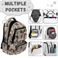 thumbnail image 7 of Pzuqiu Green Camo Bow Kids Backpack for Boys 17 Inches Schoolbag Breathable Shoulder Bookbag with Adjustable Padded Straps Lightweight Travel Bags for Hiking Camping Age 6-18, 7 of 7