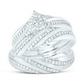 thumbnail image 3 of 10Kt White Gold 1/2 Ctw Natural Diamond Pear Trio Set, Womens Size: 8.5 / Mens Size: 9, 3 of 3