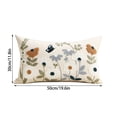 thumbnail image 3 of Vwrxbz Spring Floral Embroidered Pillowcase 19.6x11.8 Inch Flower Pattern Decorative Cushion Cover Easter Home Decor, 3 of 9