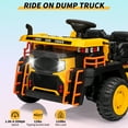 thumbnail image 4 of 24V 2-Seater Kids Ride On Dump Truck with Remote Control - Electric Construction Vehicle with Dump Bed, Shovel, LED Lights & Wheel Shock Absorption for Kids 3+, 4 of 7