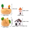 thumbnail image 2 of LOLIPPYY 4Pcs Tiny Village Houses Resin Assorted Color for Terrarium Accessories, 2 of 8