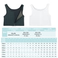 thumbnail image 4 of Minnieouse Carpeta de pecho plano de nailon para mujer, portátil, Color sólido, Flexible, elástico, absorbente de sudor, chaleco, corsé, ropa Ropa interior Blanco XL, 4 of 6