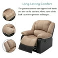 thumbnail image 7 of Nathaniel Home Manual Single Recliner Chair, PU Leather Upholstered Couch Sofa, Tufted Reclining Sofa, Plush Scoop Theater Seating, Lounge Chair for Living Room, Beige, 7 of 7