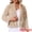 Champagne Gold, variant on Women's Faux Fur Long Sleeve Open Front Overcoat Fluffy Jacket L White