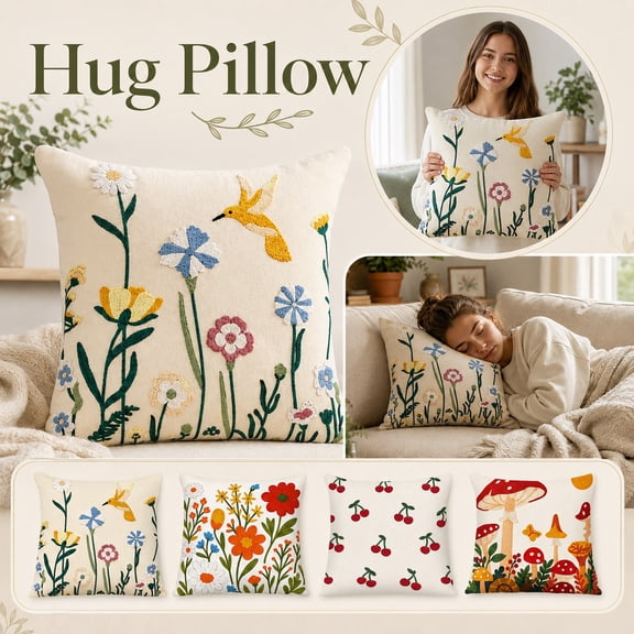 Throw Pillow Covers 18x18 Inch, Printed Decorative Square Pillowcases, Farmhouse Holiday Cushion Covers for Couch Sofa Living Room Bedroom Outdoor Home Decor