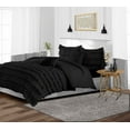 thumbnail image 2 of SGI Bedding 3 Piece Cotton Multi Ruffle Duvet Cover Black Solid 600TC Twin, 2 of 7