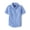 Blue, variant on Boys Uniform Short Sleeve Woven Button Up Shirt, Sizes XS-XXL