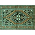 thumbnail image 1 of Ahgly Company Indoor Rectangle Persian Turquoise Blue Traditional Area Rugs, 8' x 12', 1 of 4