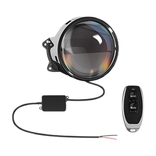 12-36V 3 Inch Dynamic Devil Eyes LED Car Lights Convex Lens Remote Retrofit Auto Headlight Decoration Assembly Tools