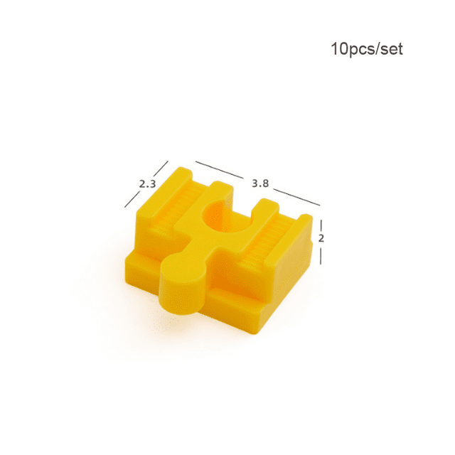 5/10 Pcs Connecteurs Universels pour Rails en Bois Accessoires Blocs de Grande Taille Adaptateurs de Connexion pour Rails de Train de Marque Jaune-1