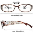 thumbnail image 2 of MAGIMODAC Women Reading Glasses Cateye Floral Fashion Plastic Eyeglasses Eyewear Readers (1 Pcs Brown Reading Glasses, +1.25), 2 of 4