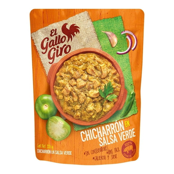 Pouch de chicharrón en salsa verde El Gallo Giro 220g