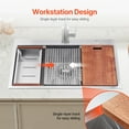 thumbnail image 4 of VEVOR 33" Kitchen Sink Top Mount Single Bowl Drop-In Basin Stainless Steel Bar, 4 of 9