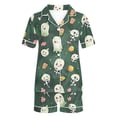 thumbnail image 5 of Uaswgudfs Women's Pajama Set with Short Sleeves, Button-Up Shirt, Elastic Shorts Wrinkle-Resistant Sleepwear Loungewear, 5 of 8