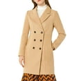 thumbnail image 3 of Allegra K Women's Notched Lapel Double Breasted Winter Long Trenchcoat, 3 of 8