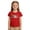Red, variant on Kids Casual Short Sleeve T Shirt With Italy Graphic Print Round Neck Tee For Boys Girls Junior Girls Tops