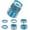 Light Blue, variant on Rock Punk Studded Faux Leather Bracelet Set, Goth Spiked Cuff Wristband Adjustable Bracelets for Halloween Party Favors Emo Grunge Accessory Pink -