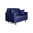 thumbnail image 3 of Sofá Love Seat 2 Plazas De Lino Azul Makora  2 Plazas, 3 of 7