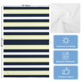 thumbnail image 5 of Yellow Navy Blue Striped 1 Pack Kitchen Towel, Water Absorbent Dish Towel, Neutral Minimalist Lines Decorative Hand Towels - Quick Drying Cloth for Cooking Baking, 18x28 Inch, 5 of 8
