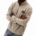 thumbnail image 4 of Men's Quarter Zip Long Sleeve Mock Neck Pullover Sweatshirt S, 4 of 6