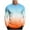 Orange, variant on Long Sleeve Shirts for Men Gradient Color Crewneck Loose T-Shirts Lightweight Breathable Athletic Tops