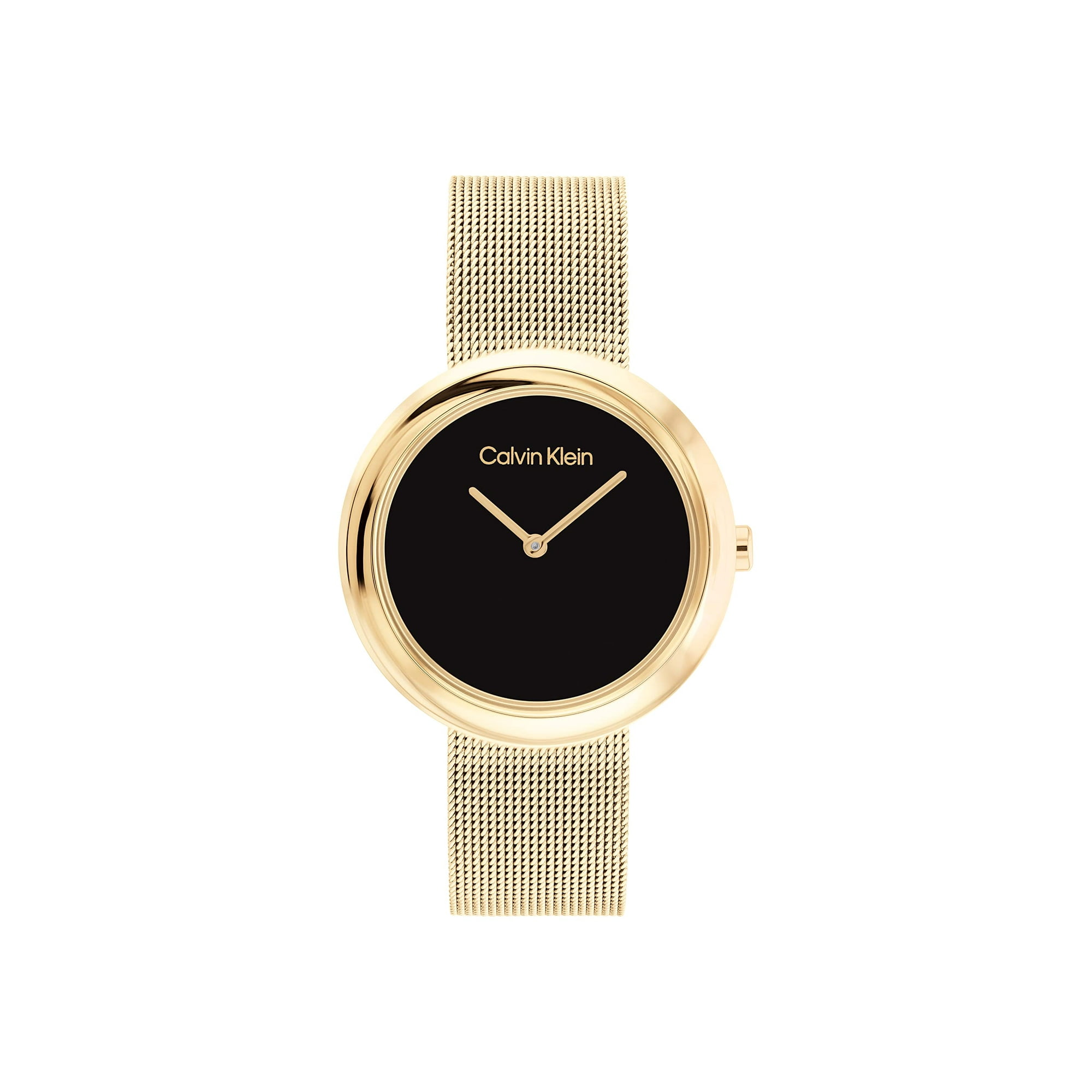 Calvin Klein Women s Quartz Gold Plated Case and Mesh Bracelet Watch Color Gold Plated Model 25200012 Walmart
