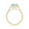 thumbnail image 2 of ANGARA Natural Classic Cushion 1.95 ct Aquamarine Halo Engagement Ring in 14K Yellow Gold for Women (Size-8mm) | March Birthstone, Anniversary, Jewelry Gift for Women | Natural Aquamarine Ring, 2 of 9