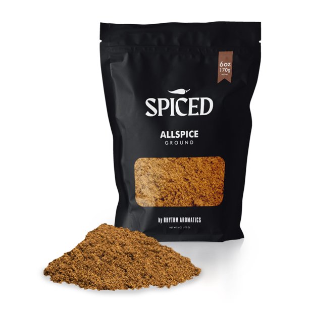 SPICED Allspice Ground All Spice Berries, 6 Oz, Vegan Savory Powder for