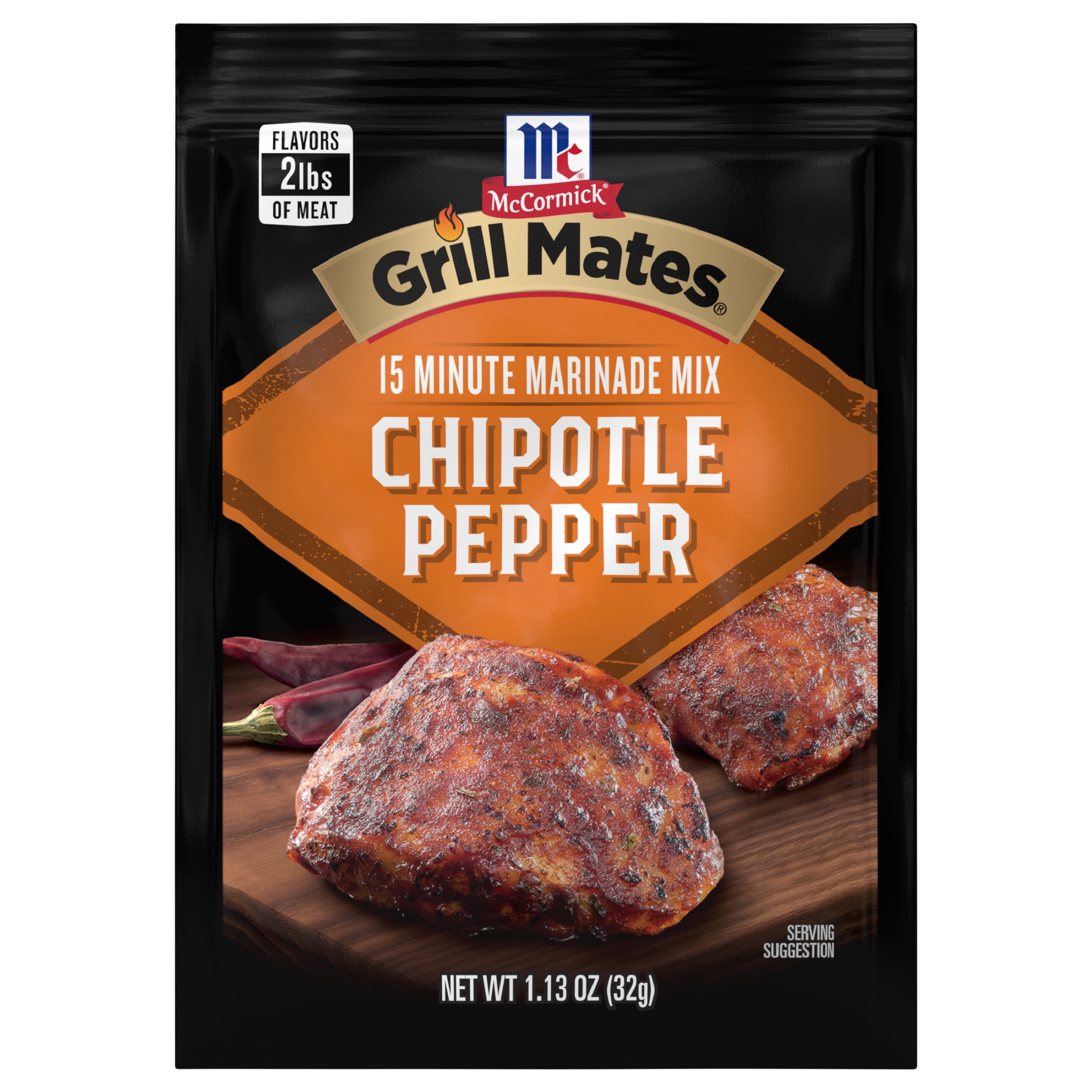 (12 pack) Grill Mates Seasoning Mix, Chipotle Pepper Marinade, 1.13 oz Packet
