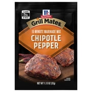 McCormick Grill Mates Gluten Free Chipotle Pepper Marinade Seasoning Mix, 1.13 oz Envelope